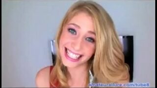 Allie James Swallows Cock w/ Her Mouth & Pussy