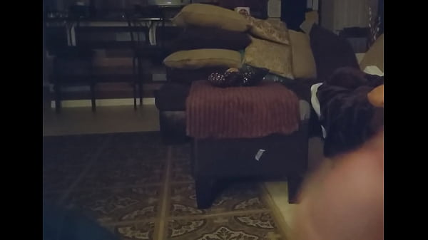 Flashing a friend watching TV