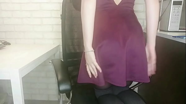 Slim student girl in pantyhose is always horny and dreaming about big and fat cock