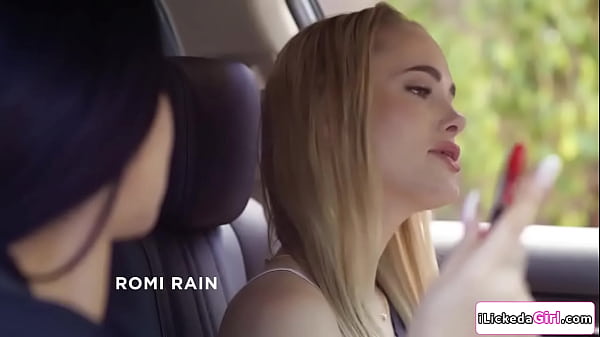 College babe seducing big tits lesbian driving instructor