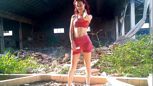 Ariel Ortiz gets horny in an abandoned ship, then she puts her whole hand in her pretty pussy.