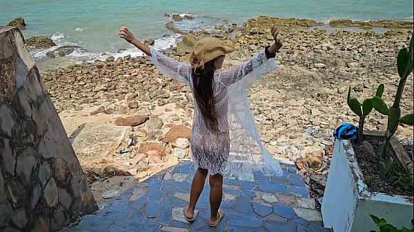 Sexy Hairy Milf Wears Transparent Clothes And Shows Herself Naked In Public